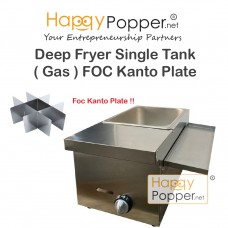 Deep Fryer Single Tank ( Gas ) Free Kanto Plate DF-M0022(C) 6升单缸燃气炸炉送关东煮不锈钢隔板