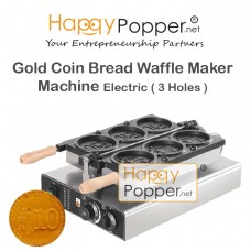 Gold Coin Bread Waffle Maker Machine 3 Holes ( Electric ) WF-M0027 3孔金币面包机