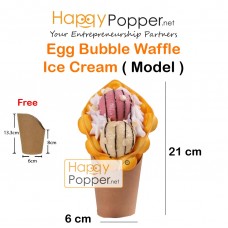 Simulation Egg Bubble Waffle Ice Cream Model MD-T0021 仿真冰淇淋鸡蛋仔模型