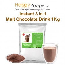 Instant 3 in 1 Malt Chocolate Premix Powder 1kg ( 20/Ctn ) BT-P0001 麦芽巧克力三合一粉1公斤